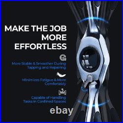 Toolant 127Pcs Sae/Metric Tap and Die Set, Ratcheting SAE Metric TAP and Die Set