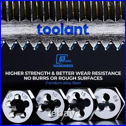 Toolant 127Pcs Sae/Metric Tap and Die Set, Ratcheting SAE Metric TAP and Die Set
