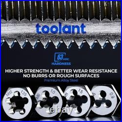 Toolant 127pcs SAE/Metric Tap and Die Set, Ratcheting SAE Metric TAP, 127pcs Gift