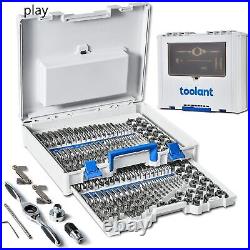 Toolant 127pcs SAE/Metric Tap and Die Set, Ratcheting SAE Metric TAP, N