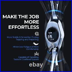 Toolant 127pcs SAE/Metric Tap and Die Set, Ratcheting SAE Metric TAP, N