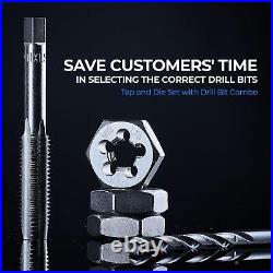 Toolant 127pcs SAE/Metric Tap and Die Set, Ratcheting SAE Metric TAP, N