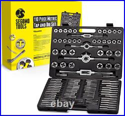 Tools 110 Piece Hardened Alloy Steel Metric Tap And Die Threading Tool Set