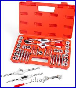 Ultimate 40-Piece Alloy Steel Tap and Die Set Includes Essential Accessories