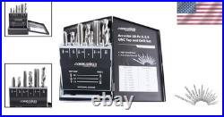 Unmatched Efficiency 18-Pc HSS Tap & Drill Set with 135-Degree Cutting Angle