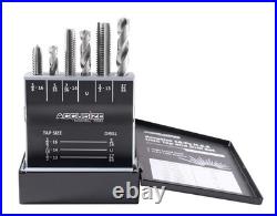 Unmatched Efficiency 18-Pc HSS Tap & Drill Set with 135-Degree Cutting Angle