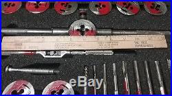 Used Greenfield Tap & Die Set 1/4 1/2 With Metal Case USA -Good Condition