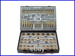 VCT 86pc Tap and Die Combination Set Tungsten Bearing Steel Titanium Coated S