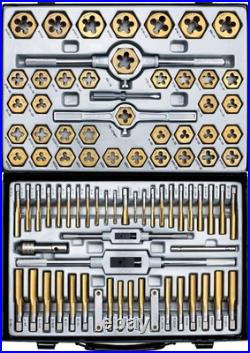 VCT 86pc Tap and Die Combination Set Tungsten Steel Titanium SAE AND METRIC Tool