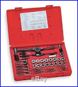 VERMONT AMERICAN 21729 Tap and Die Set, 5/16 to 1/2 In, 40 pc
