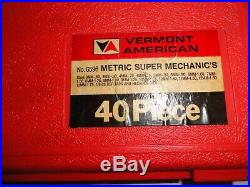 VERMONT AMERICAN 6596 TAP AND DIE SET 40 PC metric