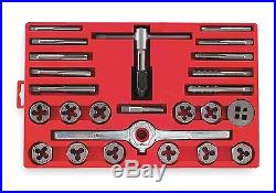 VERMONT AMERICAN Tap and Die Set, 5/16 to 1/2 In, 25 pc 21768