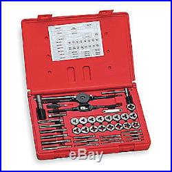 VERMONT AMERICAN Tap and Die Set, 5/16 to 1/2 In, 40 pc, 21729