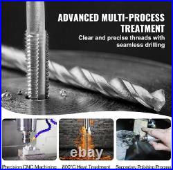 VEVOR Tap and Die Set 116Pcs SAE & Metric Threading Kit with Case and Tools