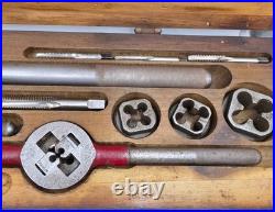 VINTAGE Craftsman #5499 Tap and Die Set in Original Wooden Case, Complete & NICE