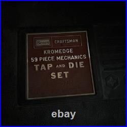 VINTAGE Craftsman, Kromedge 59 Piece Tap And Die Set, No. 9-52151/GOOD CONDITION