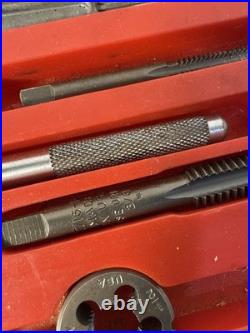 VINTAGE GREENFIELD TAP AND DIE LITTLE GIANT SET No. A-1 5 Sizes Orig. Wood Box +