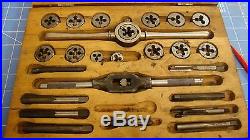 VINTAGE SNAP ON BLUE POINT TAP AND DIE SET WOODEN CASE