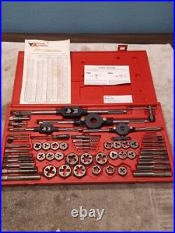 Vermont American 21739 52 Piece Tap and Die Set #6 to 3/4 USA Missing 2 Taps