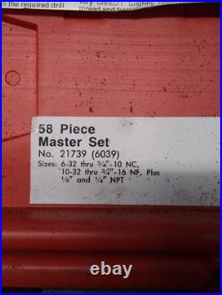 Vermont American 21739 52 Piece Tap and Die Set #6 to 3/4 USA Missing 2 Taps