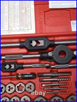 Vermont American 21739 52 Piece Tap and Die Set #6 to 3/4 USA Missing 2 Taps