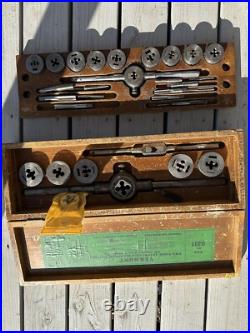 Vermont Screw Plate Tap and Die Set 2 Compartments Tools Pictured All Included