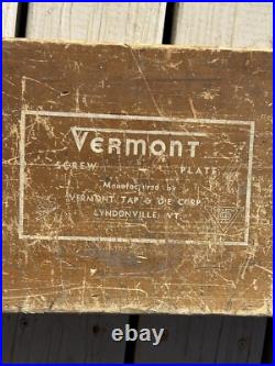 Vermont Screw Plate Tap and Die Set 2 Compartments Tools Pictured All Included