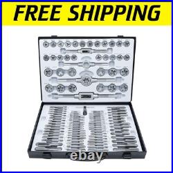 Versatile 110-Pc Metric Tap and Die Set with Adjustable Handles for All Metals
