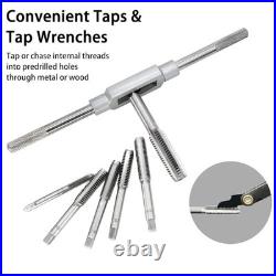 Versatile 110-Pc Metric Tap and Die Set with Adjustable Handles for All Metals