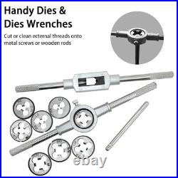 Versatile 110-Pc Metric Tap and Die Set with Adjustable Handles for All Metals