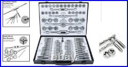 Versatile 110-Pc Metric Tap and Die Tool Set M2-M18 for Metalworking Needs