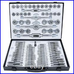Versatile 110-Pc Metric Tap and Die Tool Set M2-M18 for Metalworking Needs
