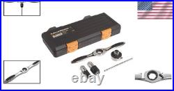 Versatile 5 Pc Ratcheting Tap and Die Set Non-Sparking, Lightweight Design