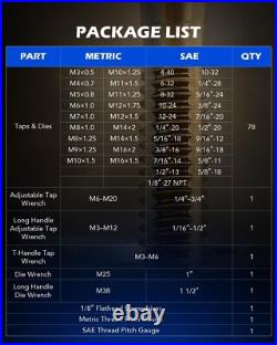 Versatile 86pc Tap & Die Set in Blow-Molded Case Durable & Portable Solutions