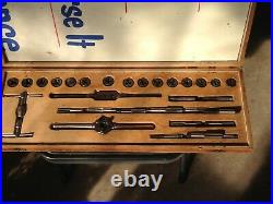Vintage 38 Piece Tap and Die Set/Greenfield-Lucky-Ace/Wooden Box