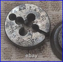 Vintage AMT. & D. CO. Tap & Die Original Dovetail Wood, PATENED October 19 1897