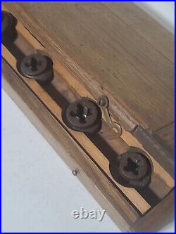Vintage AMT. & D. CO. Tap & Die Original Dovetail Wood, PATENED October 19 1897