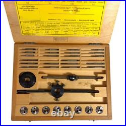 Vintage Bergeon 30322 Swiss Watchmaker Tap and Die Set Wood Case 2 Taps Missing Vintage Bergeon 30322 Swiss Watchmaker Tap and Die Set Wood Case 2 Taps Missing