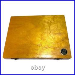 Vintage Bergeon 30322 Swiss Watchmaker Tap and Die Set Wood Case 2 Taps Missing