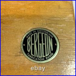 Vintage Bergeon 30322 Swiss Watchmaker Tap and Die Set Wood Case 2 Taps Missing