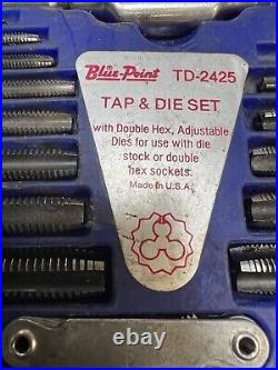 Vintage Blue-Point SAE Tap & Die Set TD-2425 ONLY 1/2 SET WAS USED ONE TIME
