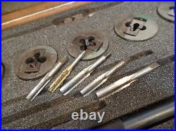 Vintage Cleveland Bay State Tap & Die Adjustable Tool Set Screw Plate Wood Box