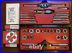 Vintage Craftsman 28pc SAE Tap & Die Set No. 5200 Kromedge Made in USA