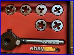 Vintage Craftsman 28pc SAE Tap & Die Set No. 5200 Kromedge Made in USA