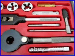 Vintage Craftsman 40pc SAE Tap & Die Set No. 5209 Kromedge Made in USA