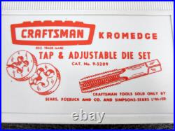 Vintage Craftsman 40pc SAE Tap & Die Set No. 5209 Kromedge Made in USA