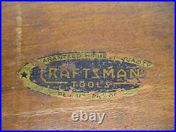 Vintage Craftsman Die Set Wooden Case Early Underline Logo