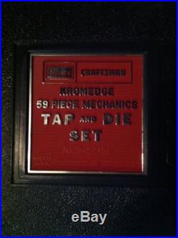Vintage Craftsman Kromedge 59 pc Tap and Die Set NOS 1977 Dated Hard To Find
