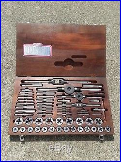 Vintage Craftsman Tap and Die Set SAE In Wood Box (USA Made) 9-5212