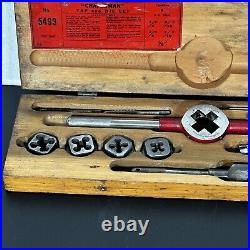 Vintage Craftsman Tap and Die Set Wooden Case Early Underline Logo No. 5493
